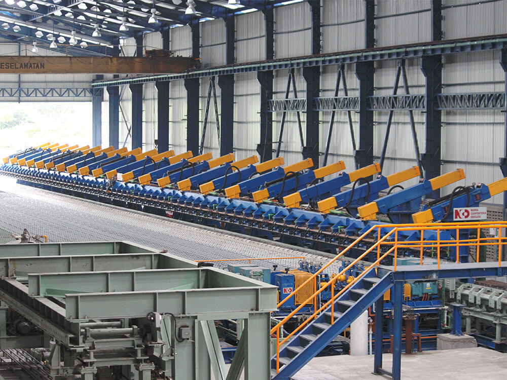 Cooling bed hot rolling mill steel bar machinery engineering Italy
