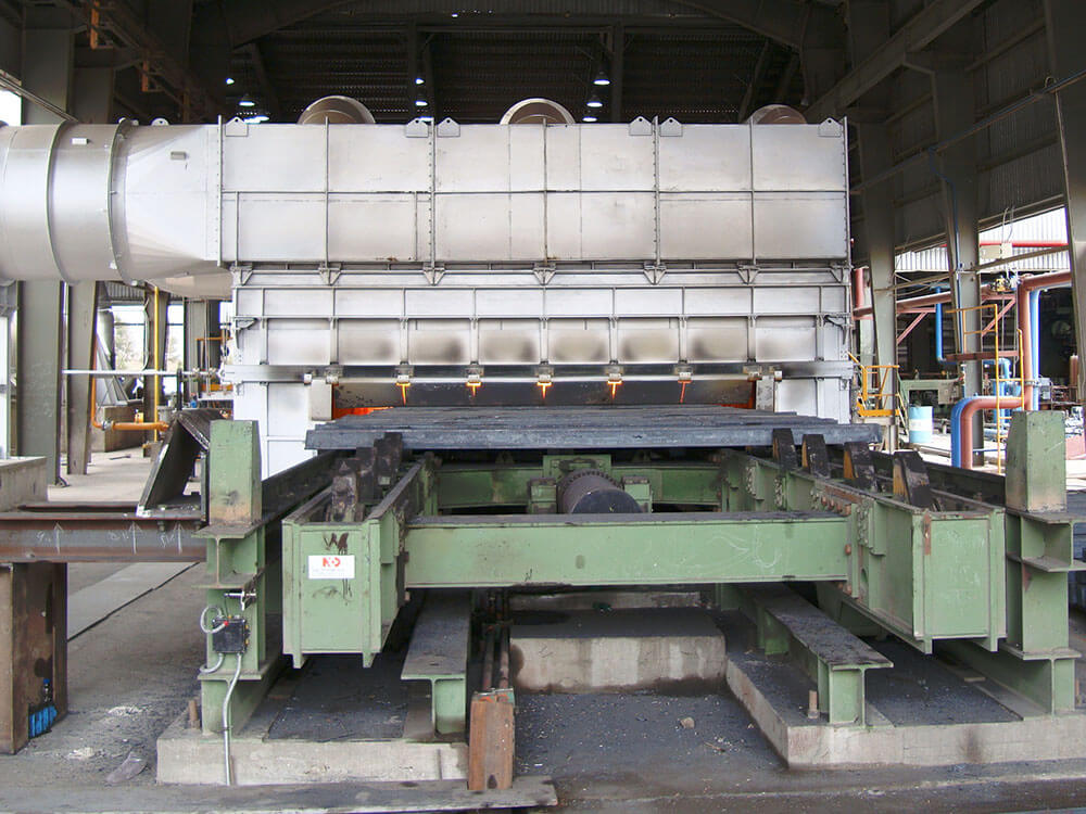 Billet re heating furnace hot rolling mill section